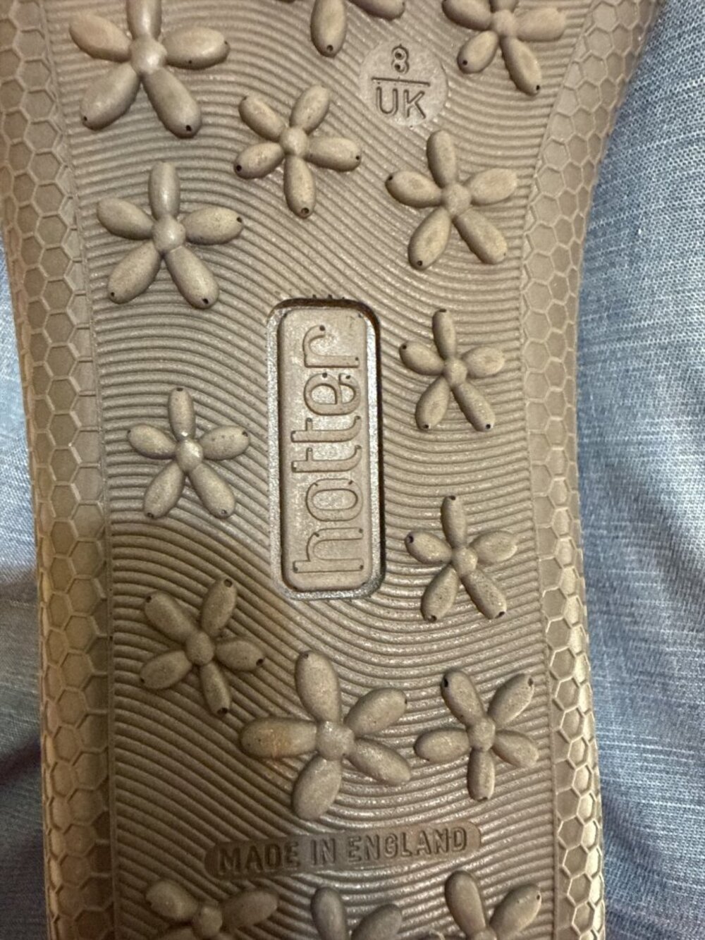 Hotter Comfort Concepts US 10/UK 8 Brown Adjustable Hook & Loop Loafer Shoes - Picture 9 of 10
